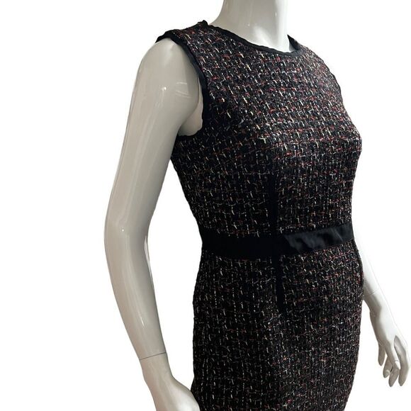 Talbots Midi Black Dress Tweed Sleeveless Fully Lined size 6 - Picture 3 of 11